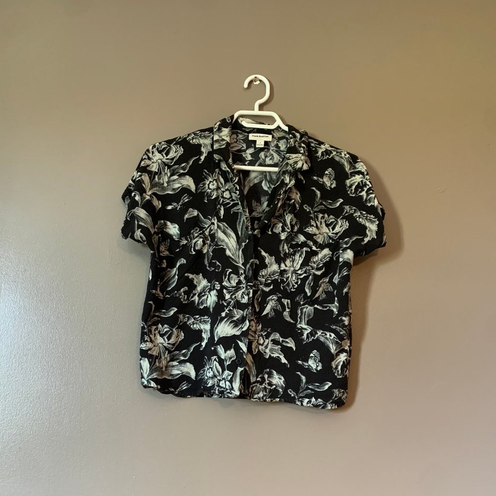 Frank And Oak Floral Button Down Blouse